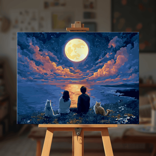 Paint by numbers - Moonlit Gaze - MyArt