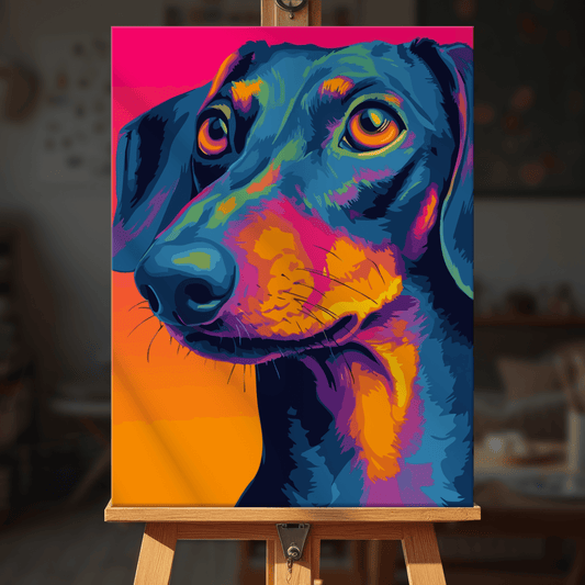 Paint by numbers - Neon Dog - MyArt