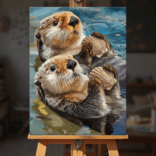 Paint by numbers - Otter Family - MyArt