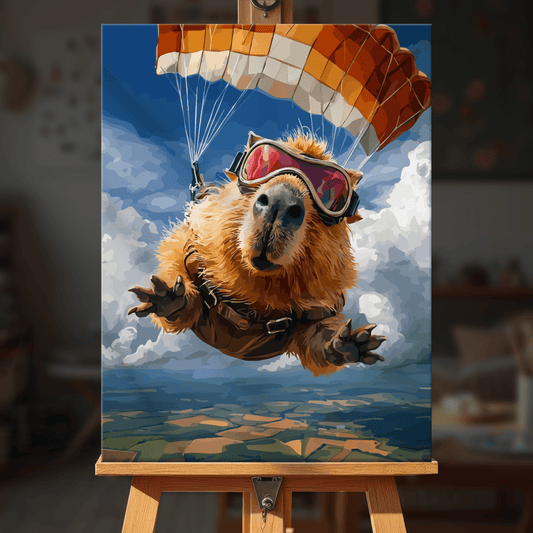 Paint by numbers - Parachute Capybara - MyArt