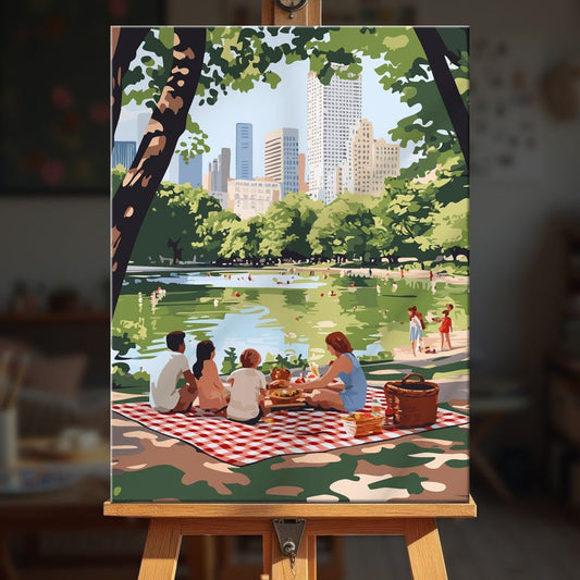 Paint by numbers - Park Gathering - MyArt