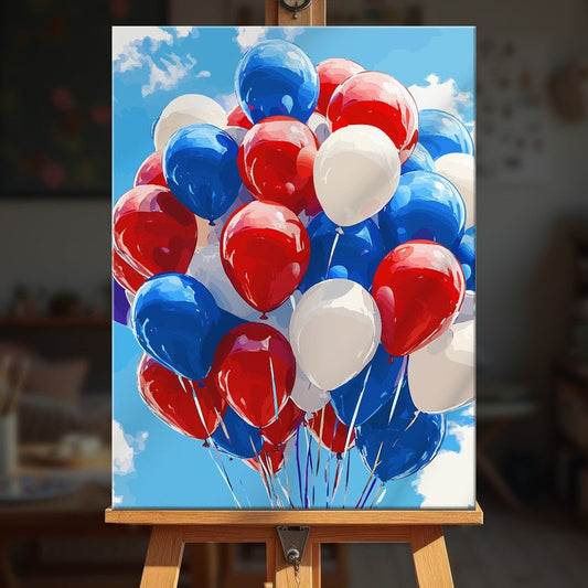 Paint by numbers - Patriotic Balloons - MyArt