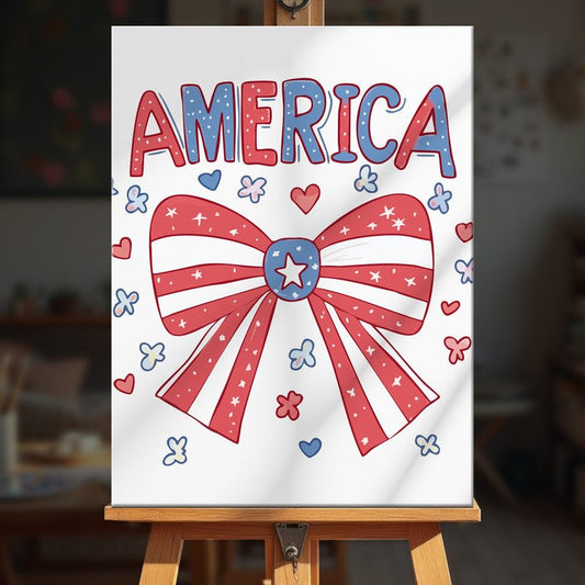Paint by numbers - Patriotic Bow - MyArt