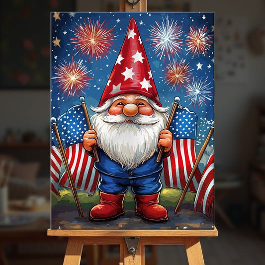 Paint by numbers - Patriotic Gnome - MyArt