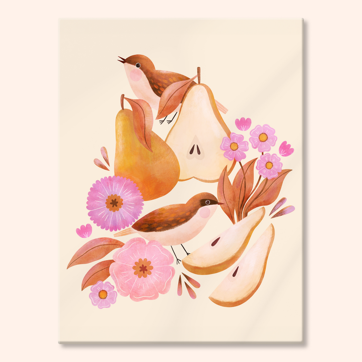 Pear and Birds
