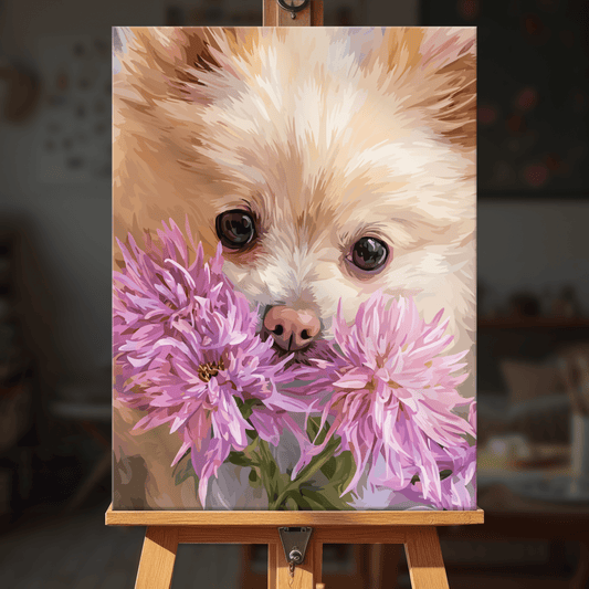 Paint by numbers - Petal Pomeranian - MyArt