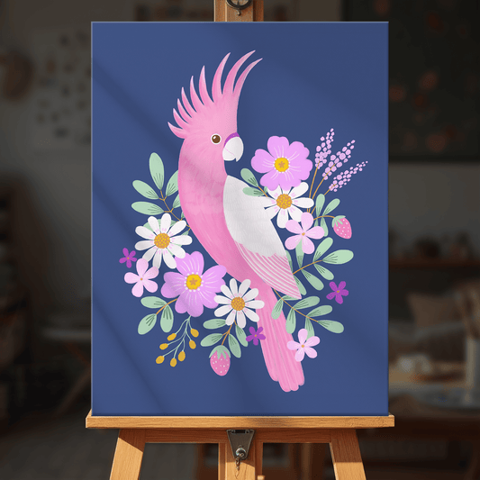Paint by numbers - Pink Cockatoo Blossom - MyArt