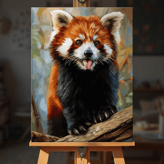 Paint by numbers - Playful Red Panda - MyArt