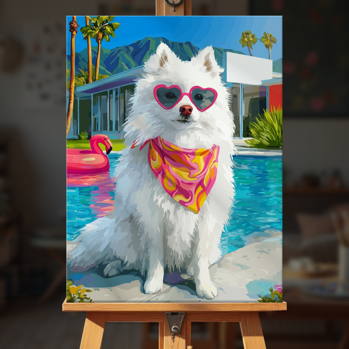 Pool Samoyed