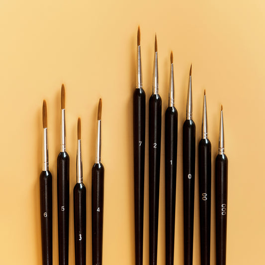 Premium Black Brushes (Set of 10)