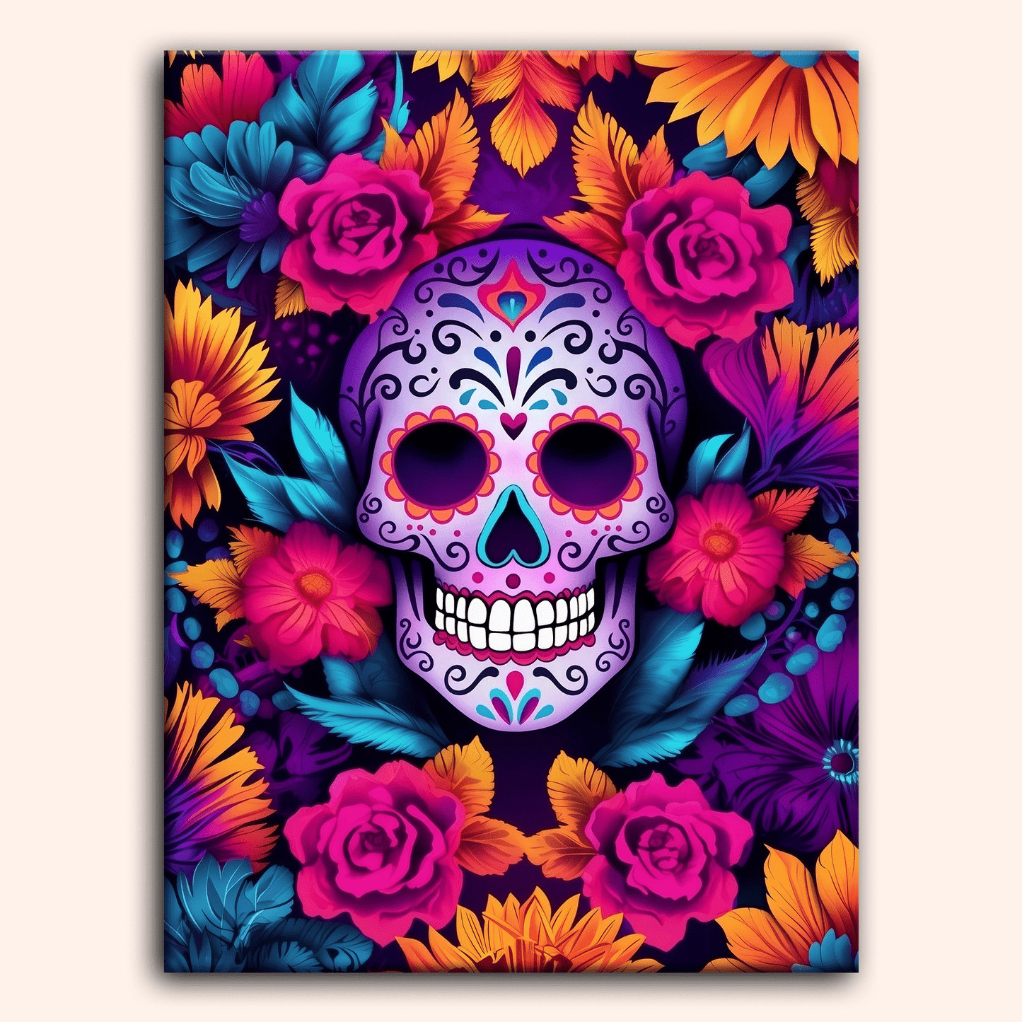 Paint by numbers - Purple Calavera - MyArt