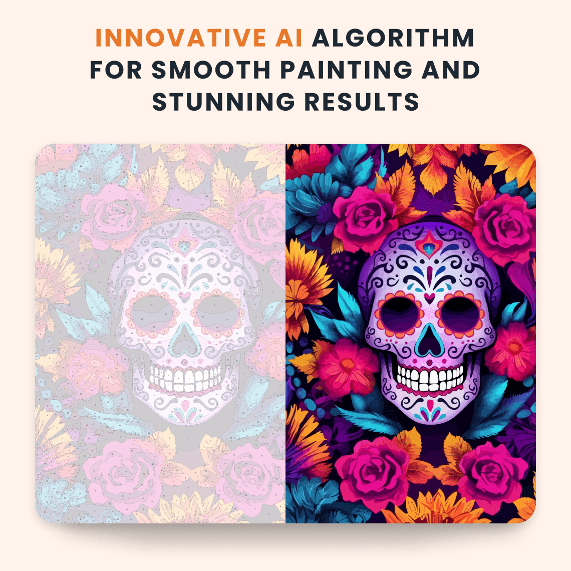 Paint by numbers - Purple Calavera - MyArt
