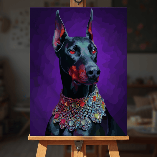 Paint by numbers - Purple Doberman - MyArt
