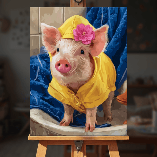 Paint by numbers - Rain Piglet - MyArt