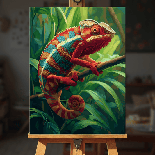 Paint by numbers - Rainbow Chameleon - MyArt