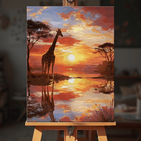 Paint by numbers - Reflected Giraffes - MyArt