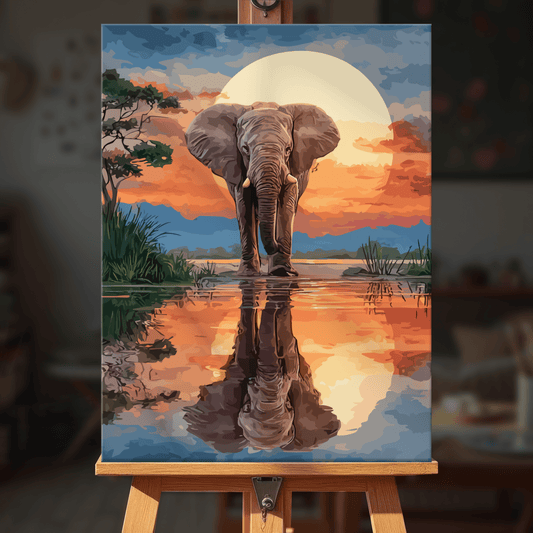 Paint by numbers - Reflection Elephant - MyArt