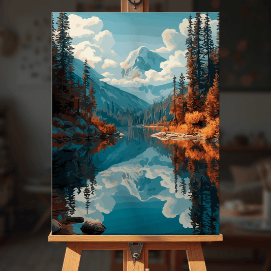 Paint by numbers - Reflective Peaks - MyArt