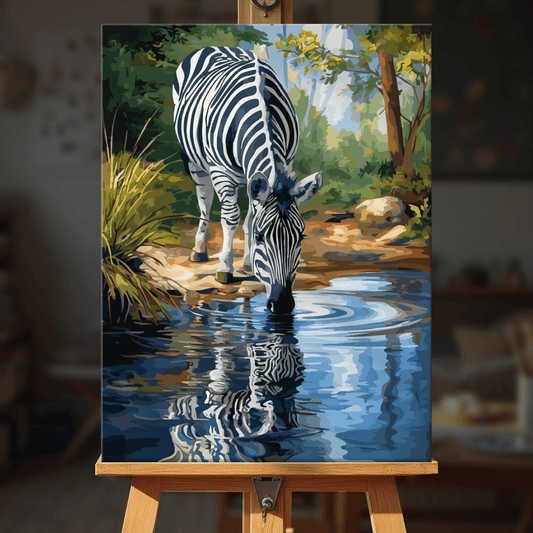 Paint by numbers - Reflective Zebra - MyArt