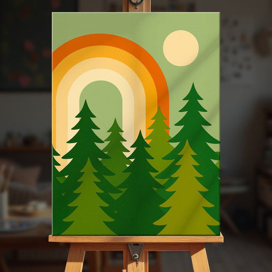 Paint by numbers - Retro Rainbow - MyArt