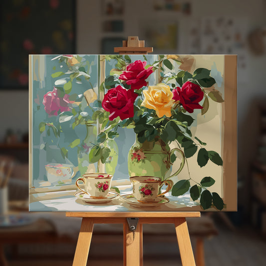 Paint by numbers - Roses by Window - MyArt