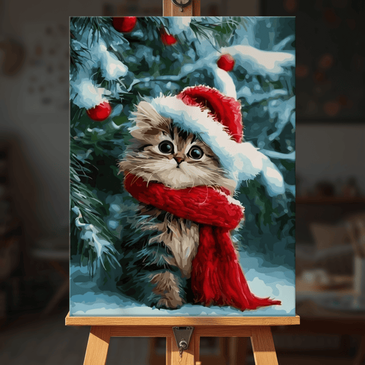 Paint by numbers - Santa Cat - MyArt