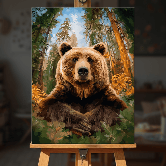 Paint by numbers - Selfie Bear - MyArt