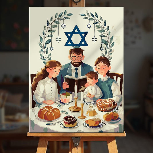 Paint by numbers - Shabbat Blessing - MyArt