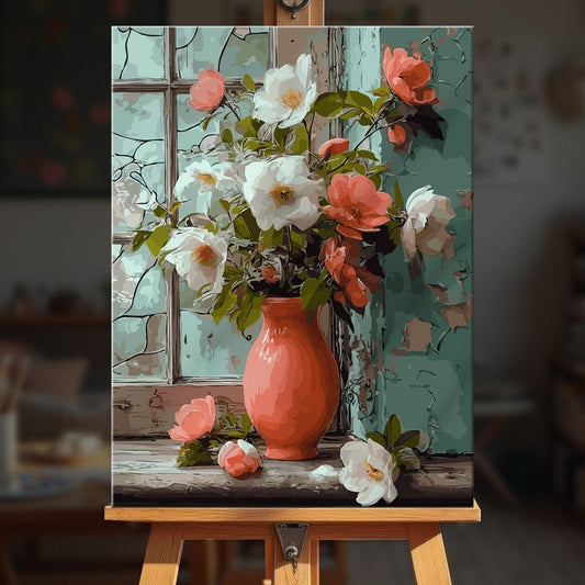 Paint by numbers - Silver Petals - MyArt