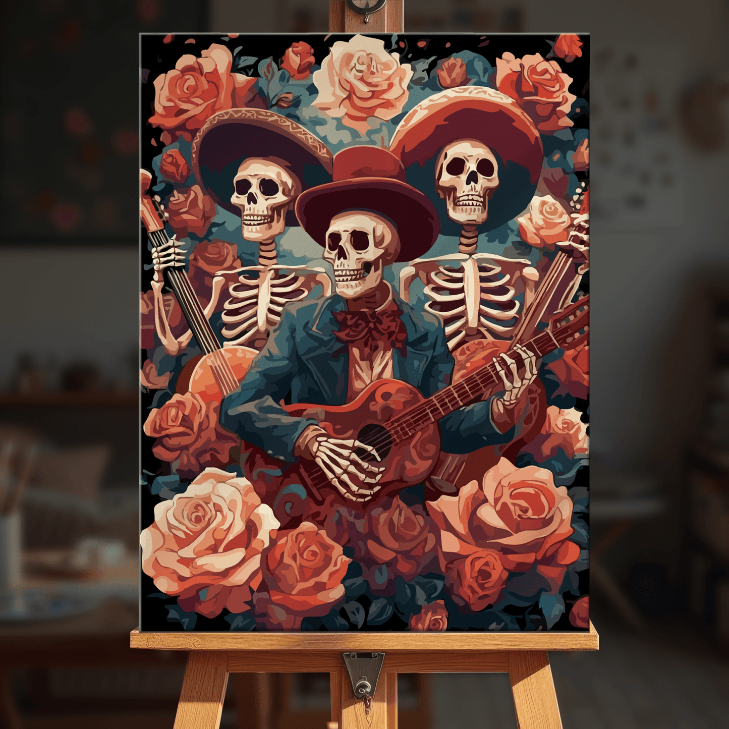 Paint by numbers - Skeleton Band - MyArt