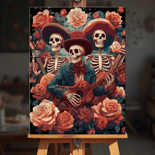 Paint by numbers - Skeleton Band - MyArt