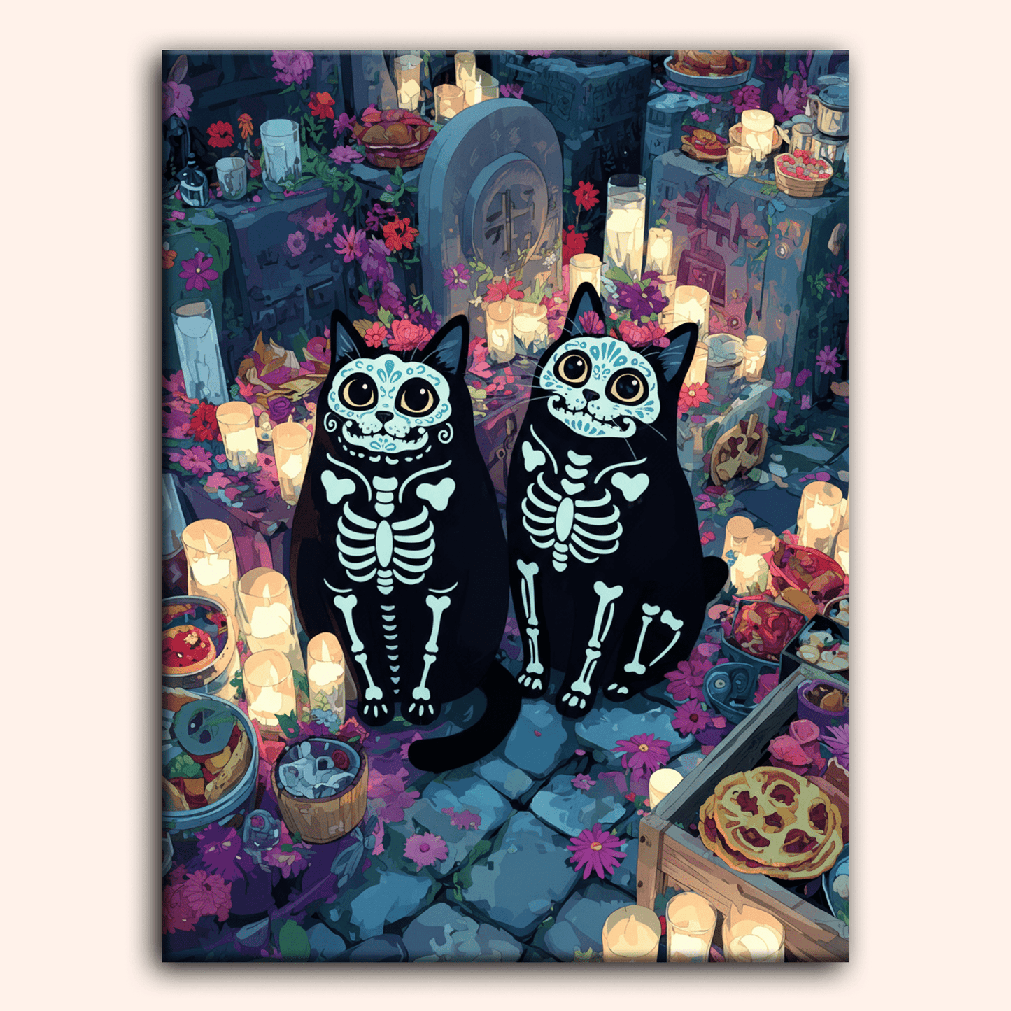 Paint by numbers - Skeleton Cats - MyArt