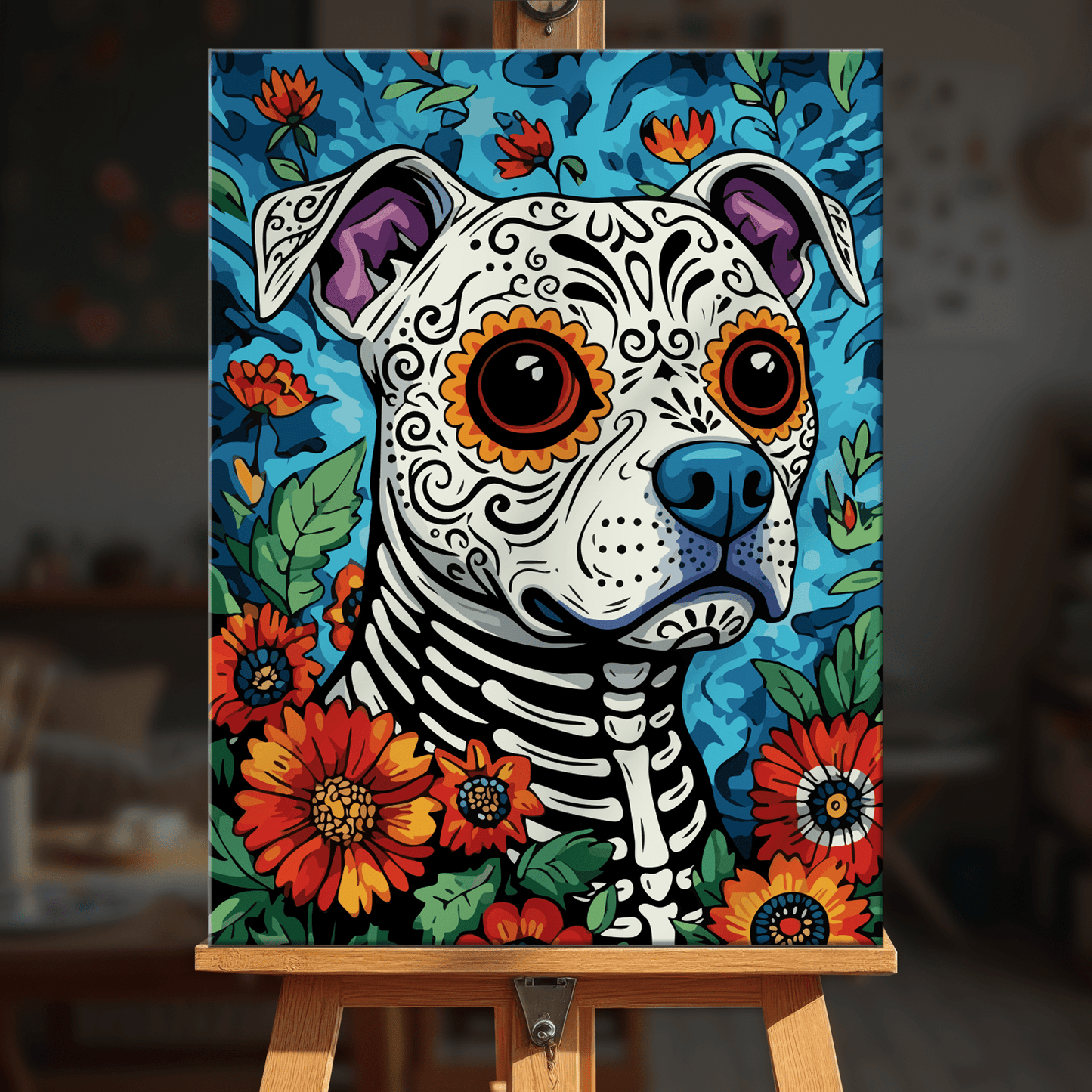 Paint by numbers - Skeleton Dogs - MyArt