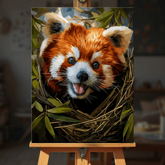 Paint by numbers - Smiling Red Panda - MyArt