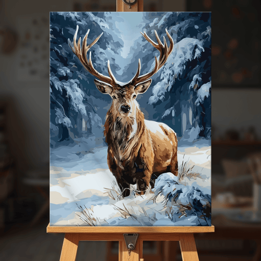 Paint by numbers - Snow Stag - MyArt