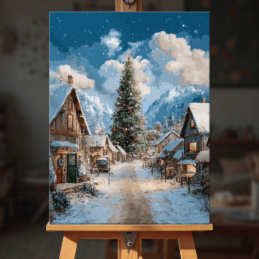 Paint by numbers - Snow Village - MyArt