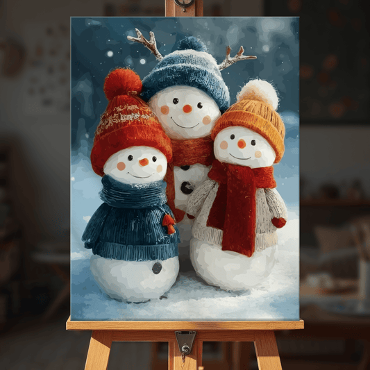 Paint by numbers - Snowman Family - MyArt