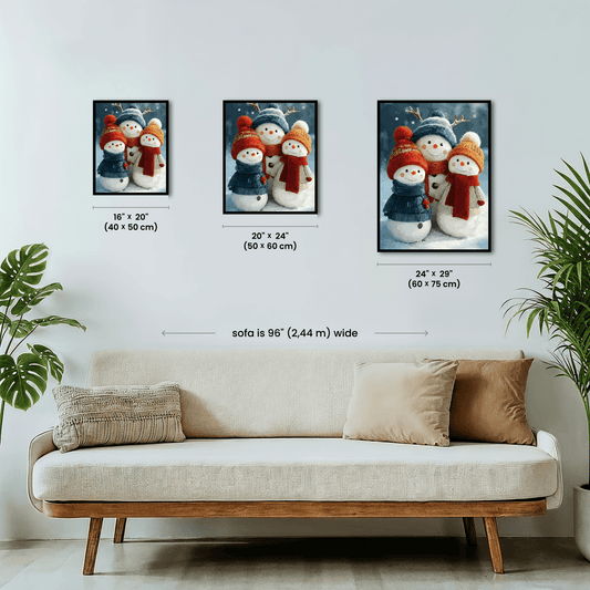 Paint by numbers - Snowman Family - MyArt