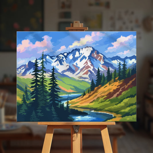 Paint by numbers - Snowy Peaks - MyArt