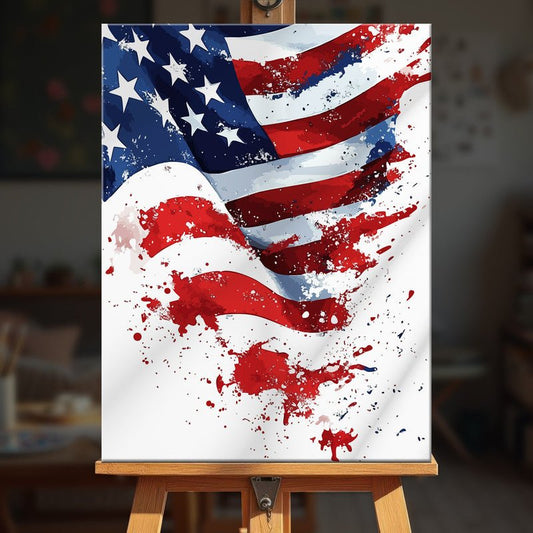 Paint by numbers - Splattered Flag - MyArt