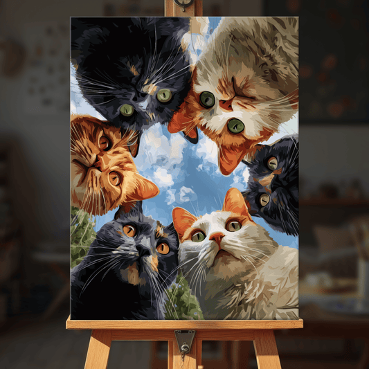 Paint by numbers - Starlit Cats - MyArt