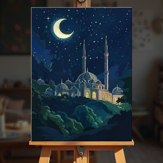 Paint by numbers - Starry Crescent - MyArt