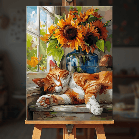 Paint by numbers - Sunflower Cat - MyArt