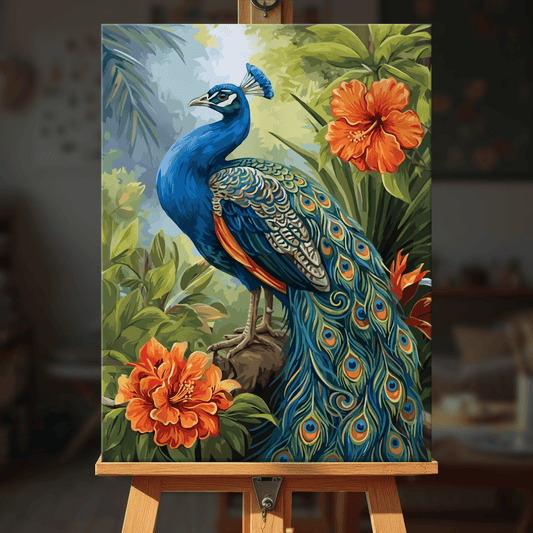 Paint by numbers - Sunrise Peacock - MyArt