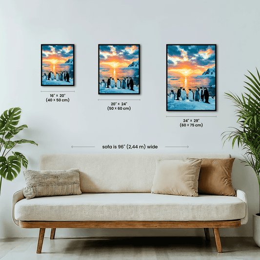 Paint by numbers - Sunrise Penguins - MyArt