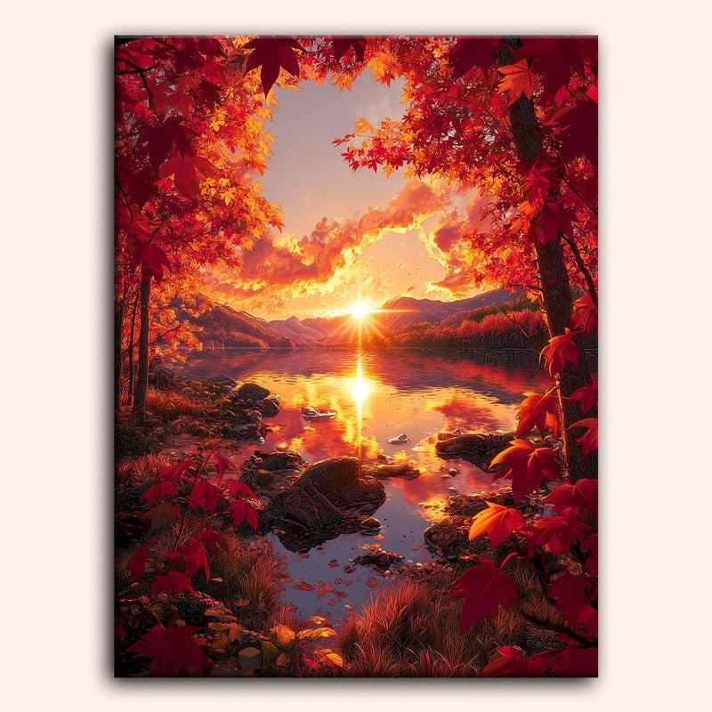 Paint by numbers - Sunset Lake - MyArt