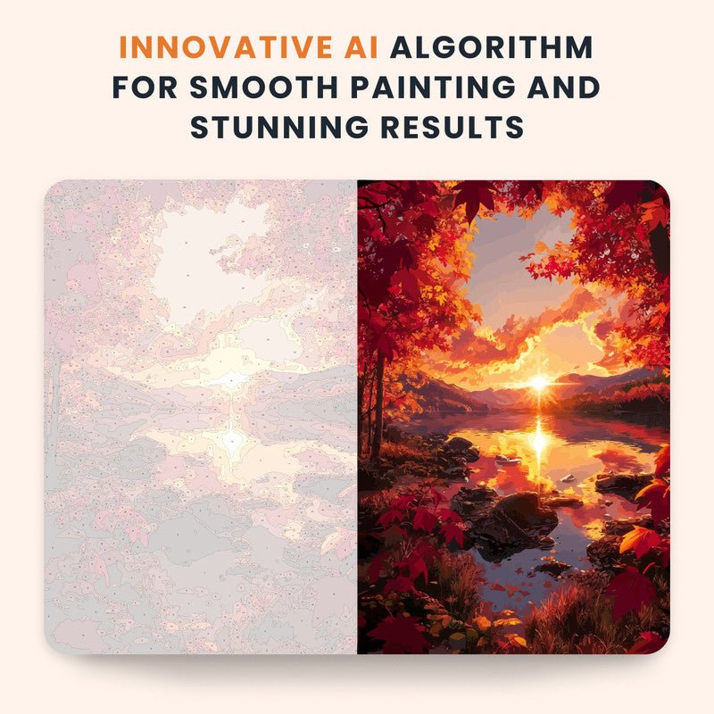 Paint by numbers - Sunset Lake - MyArt