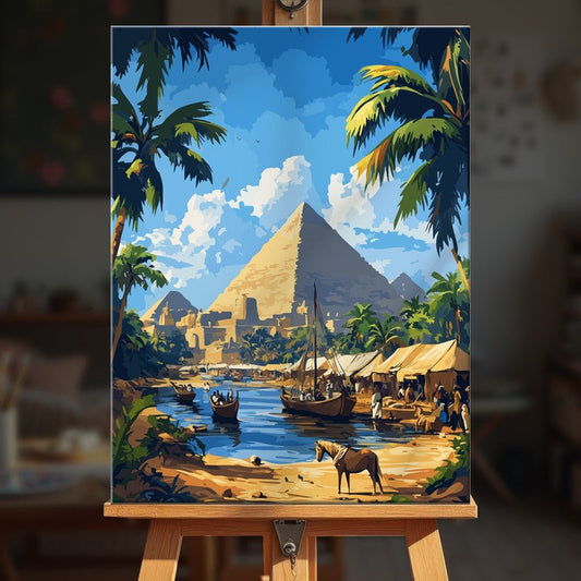 Paint by numbers - Sunset Pyramid - MyArt