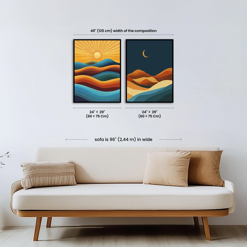 Paint by numbers - Sunset and Moon - MyArt