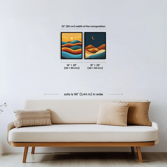 Paint by numbers - Sunset and Moon - MyArt